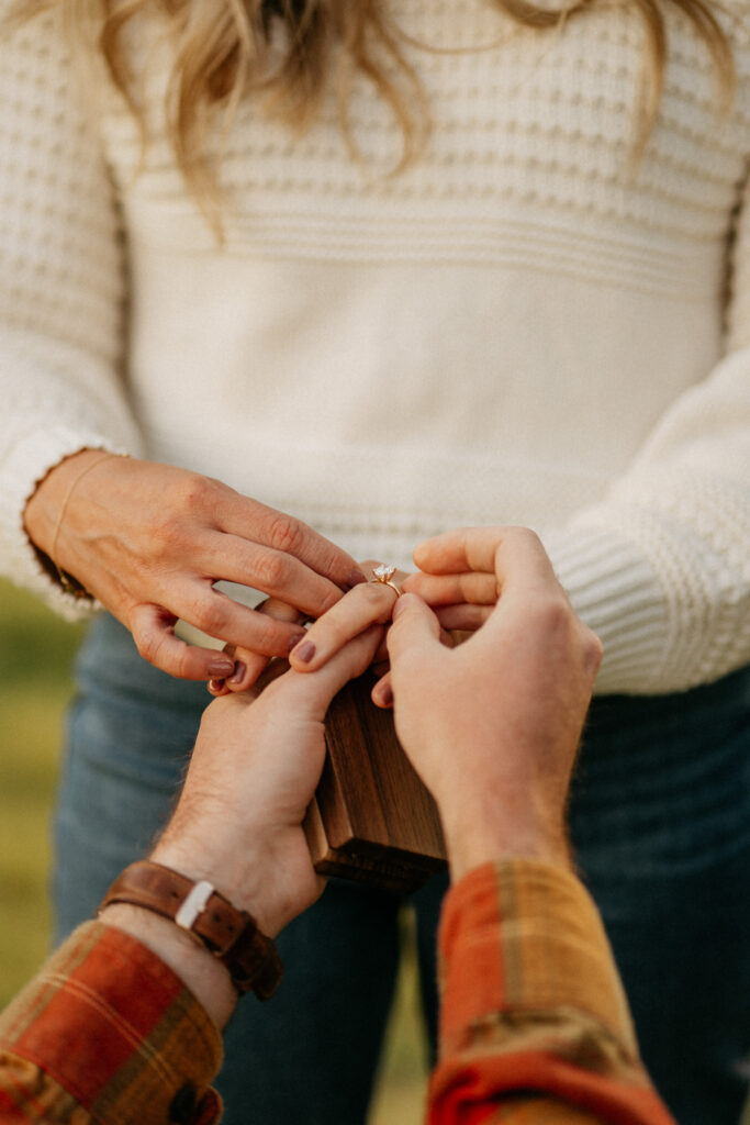 Man proposing with a ring