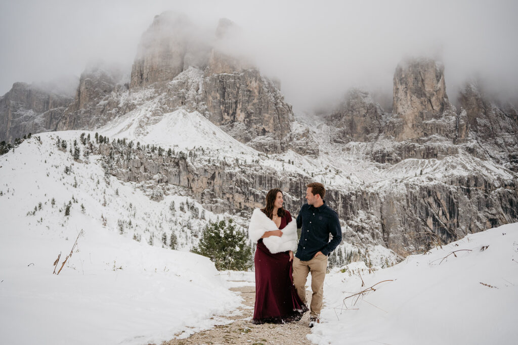 Angelica & Joseph • Snow-Kissed Fall • A Dreamy Anniversary Shoot in the Dolomites