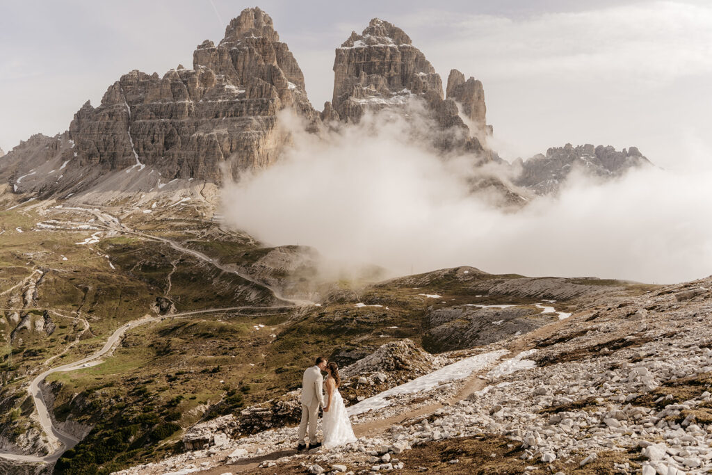 Abbie & Mike • Cloudy Magic • Sunrise Honeymoon Shoot in the Dolomites