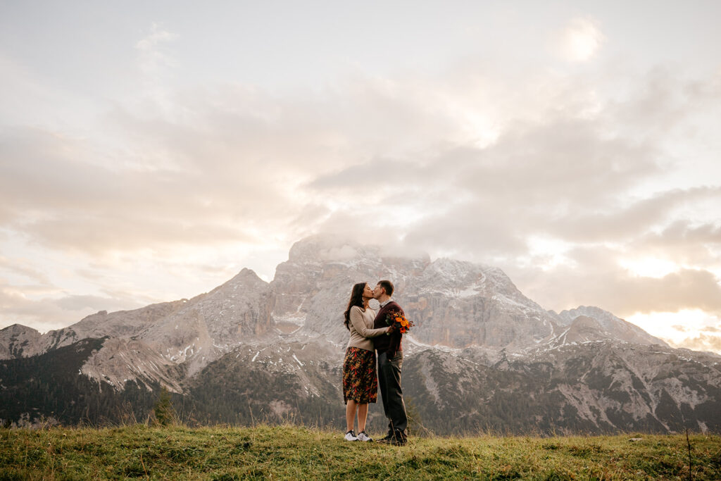 Caterina & William • Magical Meadows • A Dreamy Sunset Pre-Wedding Adventure in the Dolomites