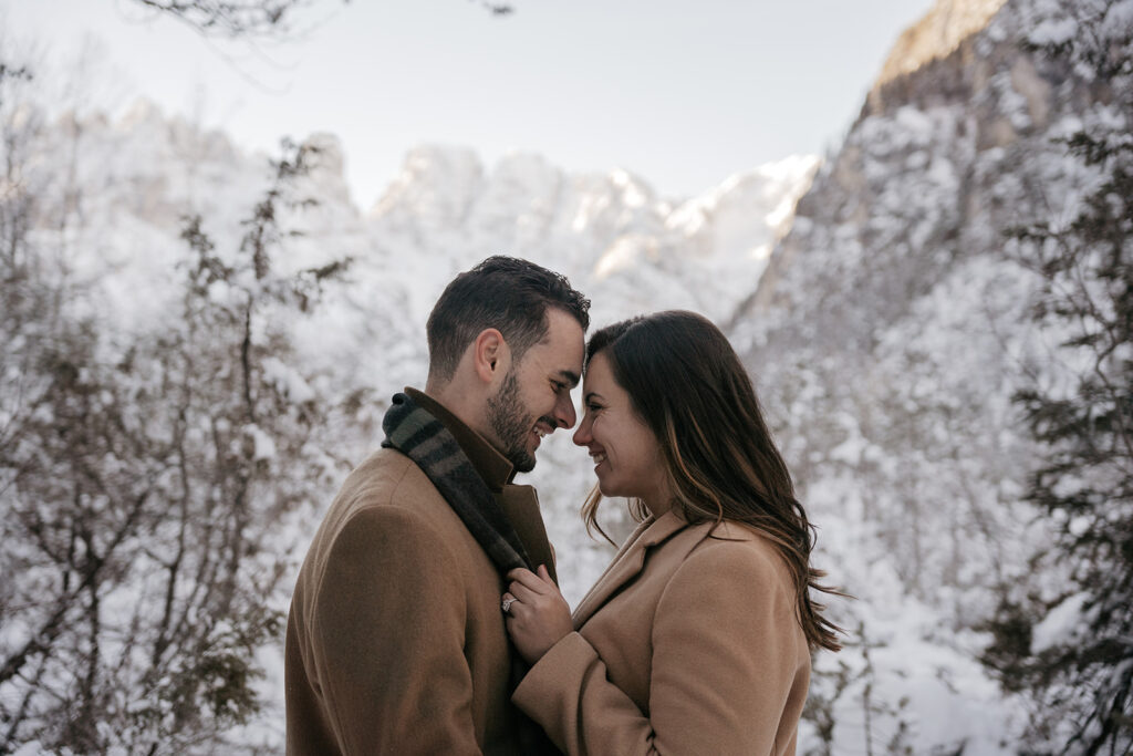 Lisa & Anthony • Snowy Symphonies • A Pre-Wedding Adventure Photoshoot in the Snowy Dolomites