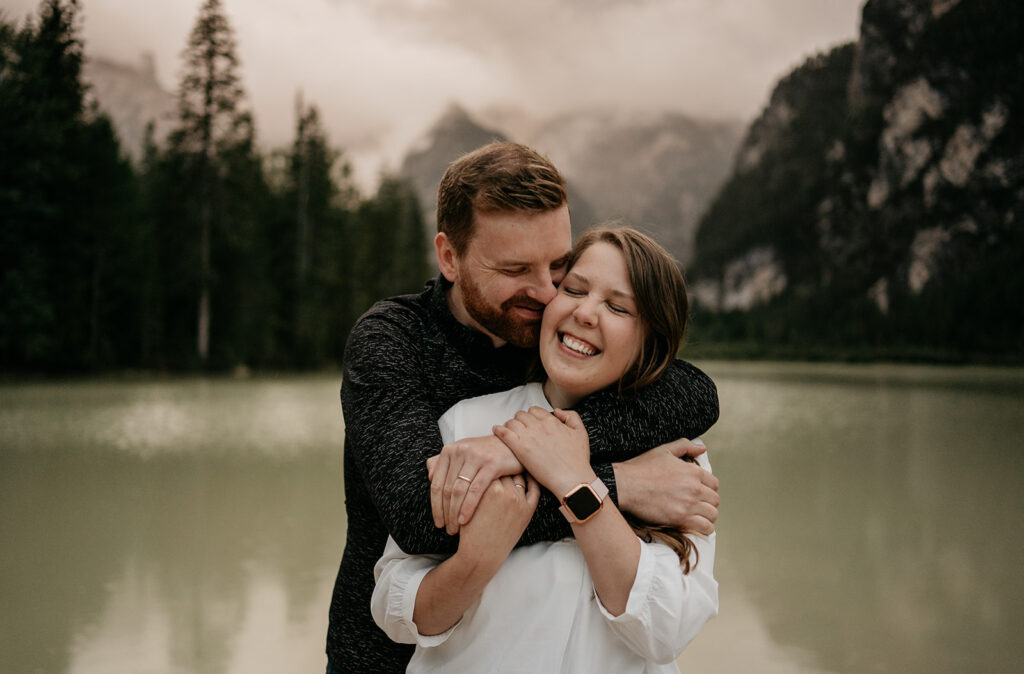 Maria & Tor • Rainy Mountain Romance • Dolomites Adventurous Couple Shoot