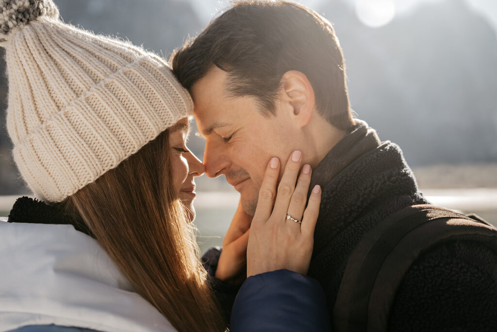 Maria-Luiza & Artem • Winter’s Embrace • Engagement Photoshoot in the Magical Dolomites