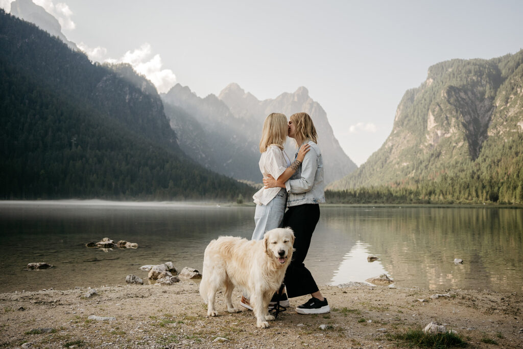 Nadine, Denise & Railey• Love by the Lake • From Photoshoot to Proposal in the Dolomites