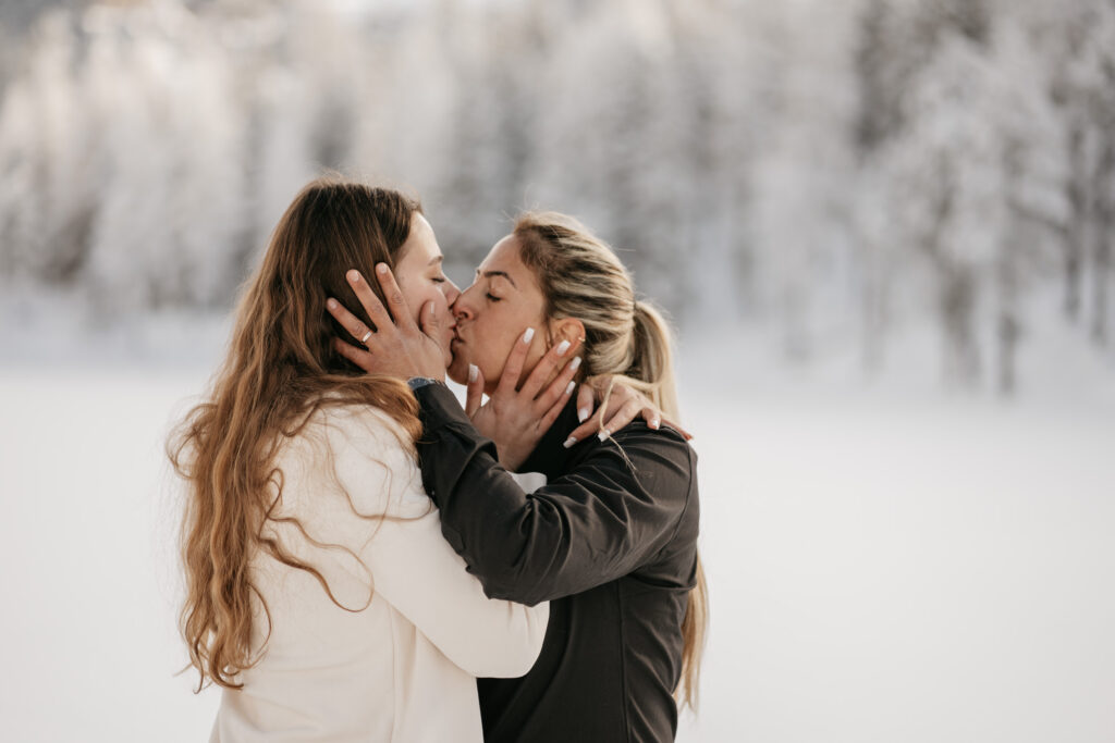 Sapir & Karina • A Winter Wonderland Honeymoon • Snowy Spring Photoshoot in the Dolomites