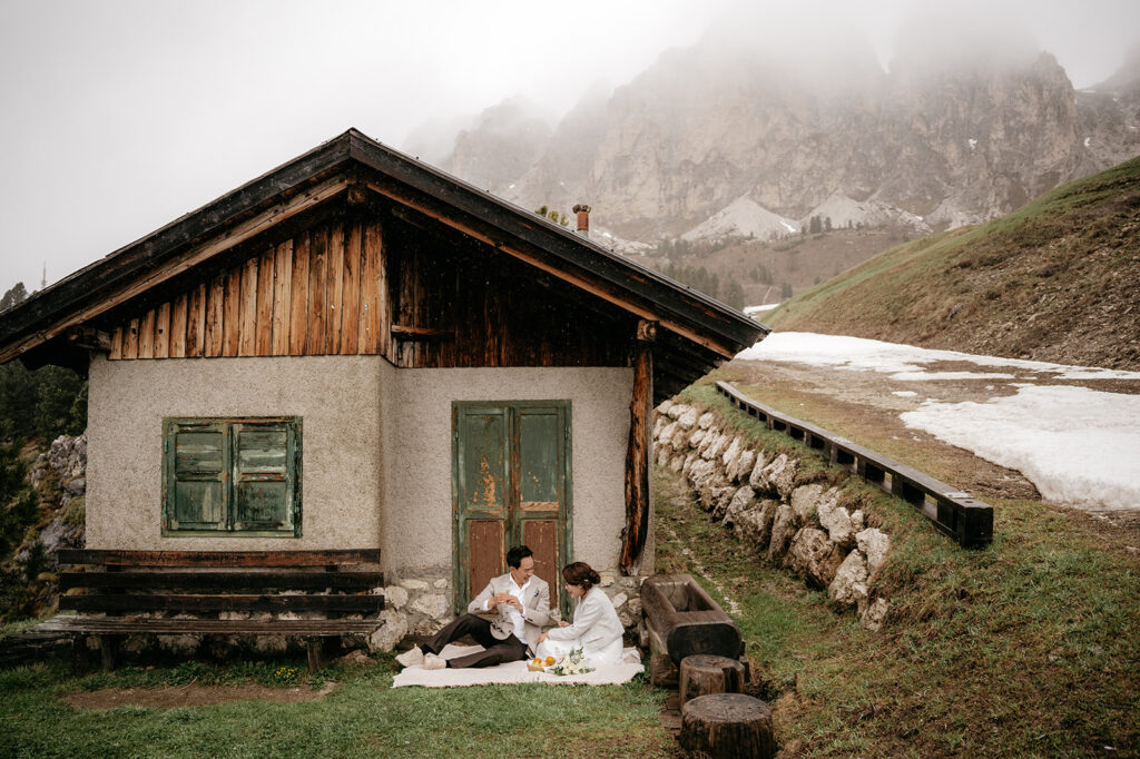 Valerie & Lawrence • Rain-Kissed Romance • A Fun and Magical Pre-Wedding Photoshoot in the Dolomites