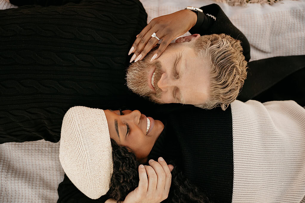 Danielle & Benjamin • Above the Clouds • A Dreamy Helicopter Proposal at sunset in the Dolomites